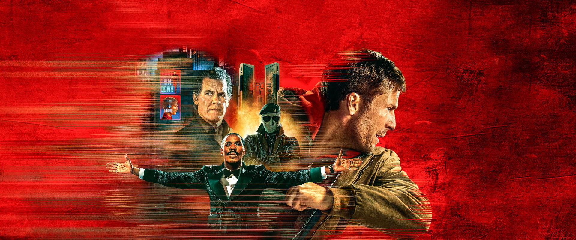 The Running Man backdrop