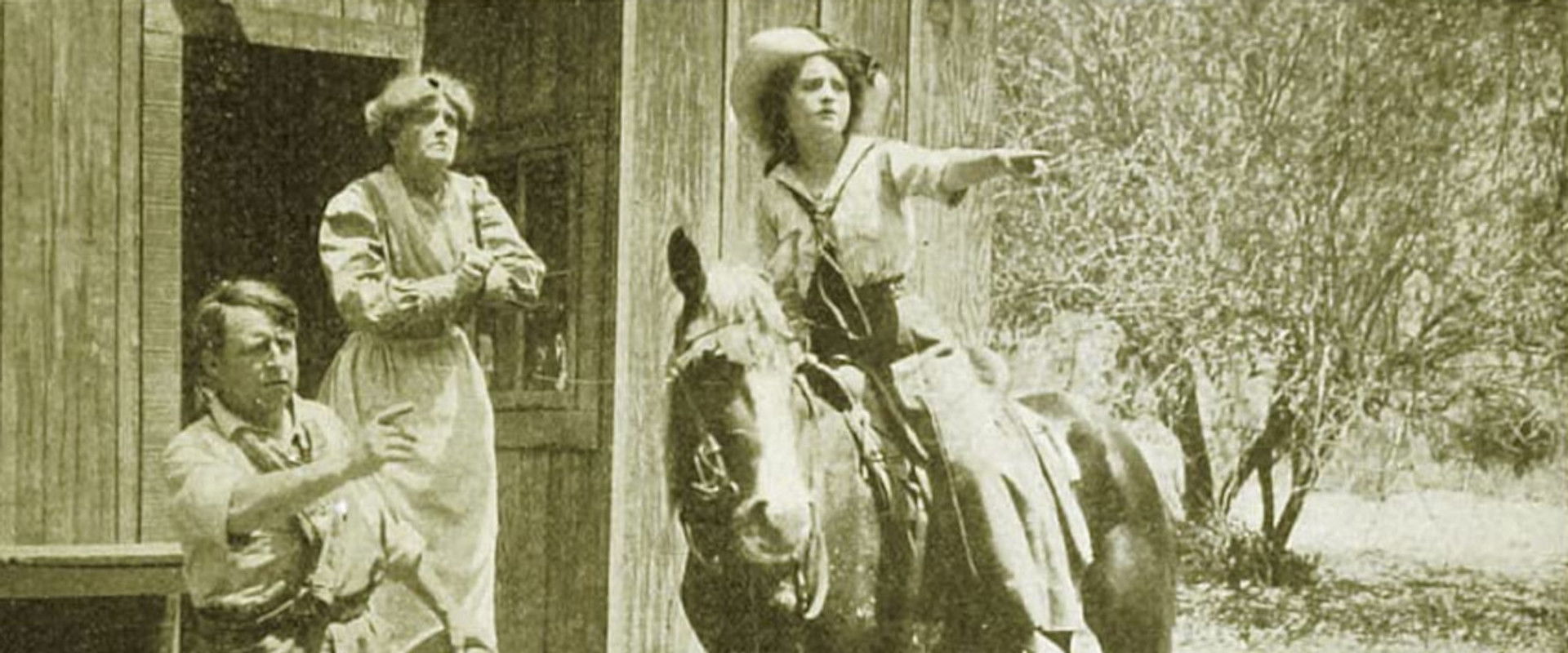 A Western Girl backdrop