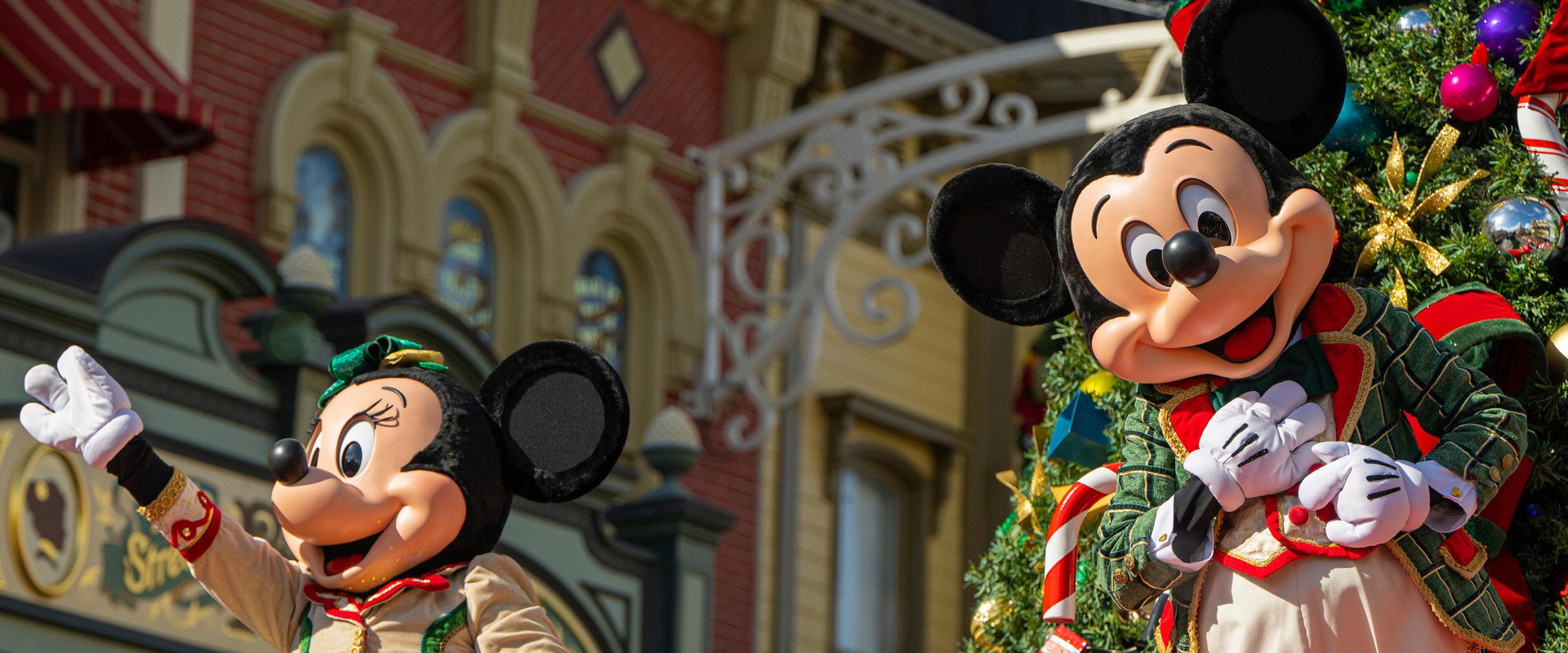Disney Parks Magical Christmas Day Parade backdrop