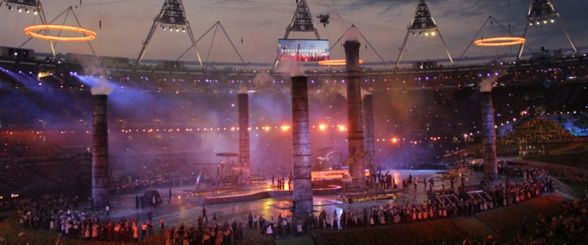 London 2012 Olympic Opening Ceremony: Isles of Wonder backdrop