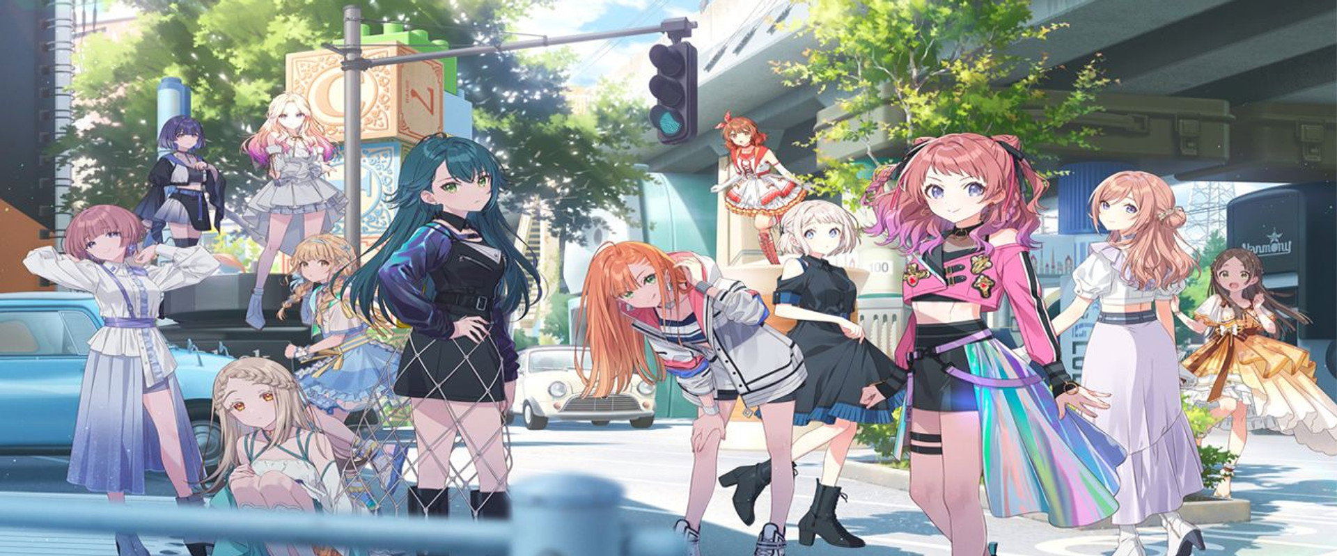 Gakuen IDOLM@STER The 1st Period: Spotlight Star / Harmony Star backdrop
