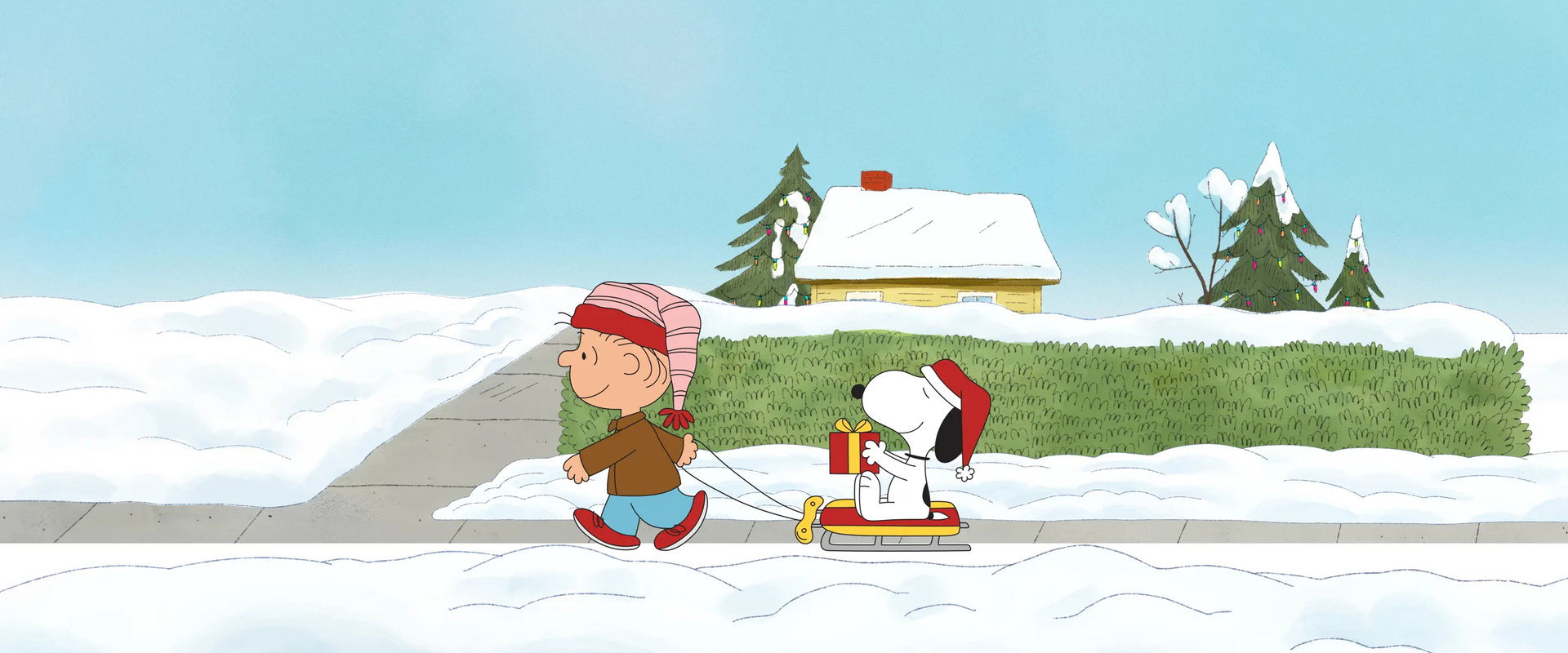 I Want a Dog for Christmas, Charlie Brown backdrop