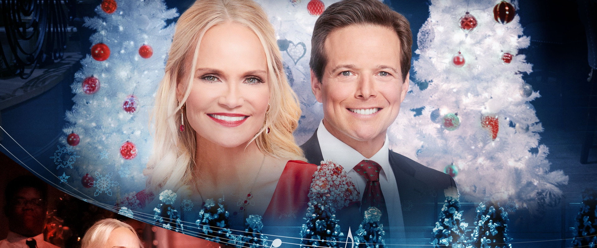 A Christmas Love Story backdrop