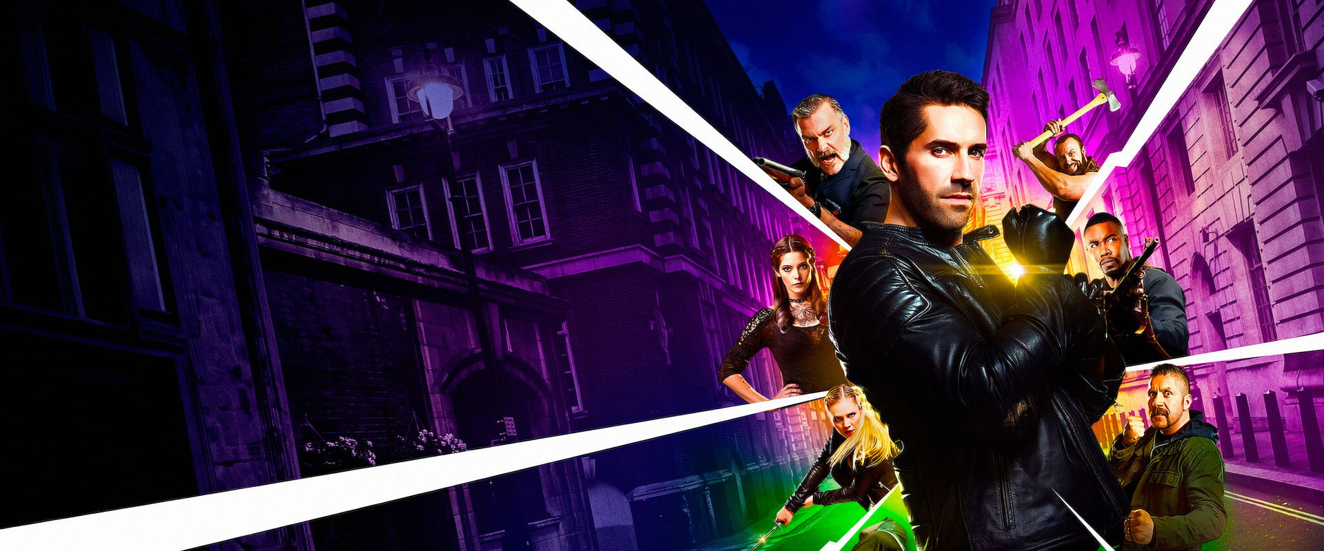 Accident Man backdrop