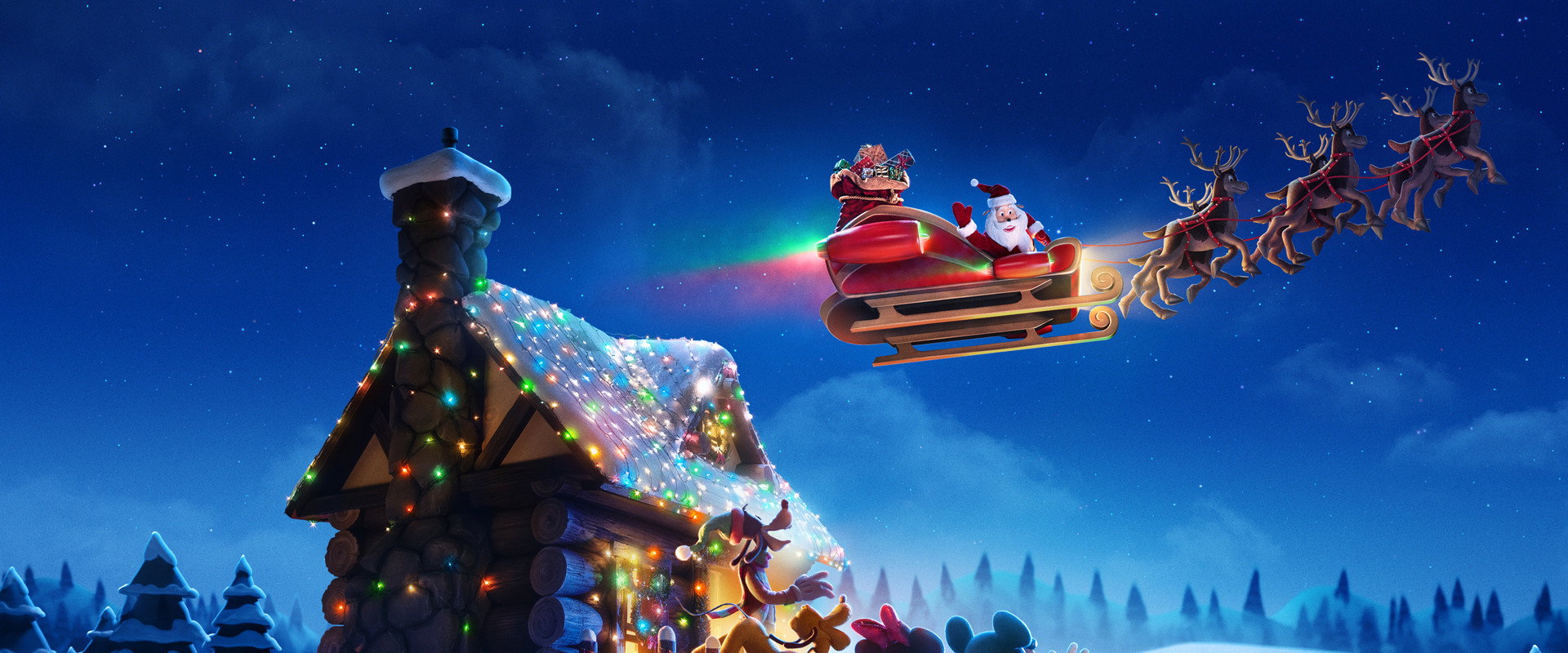 Mickey Saves Christmas backdrop