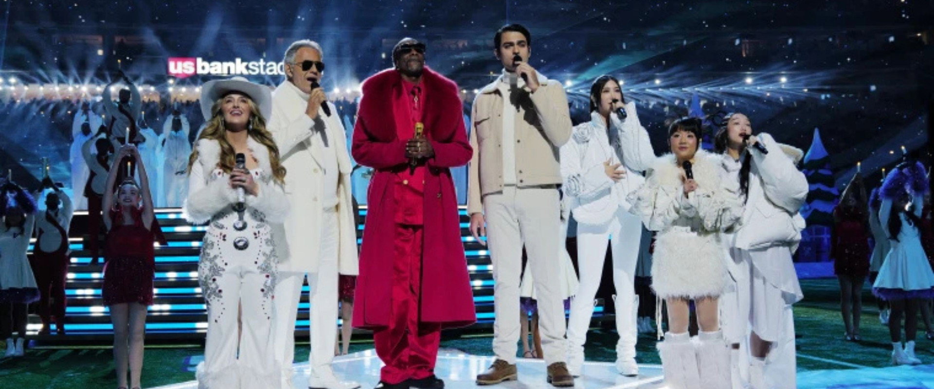 Snoop's Holiday Halftime Party backdrop