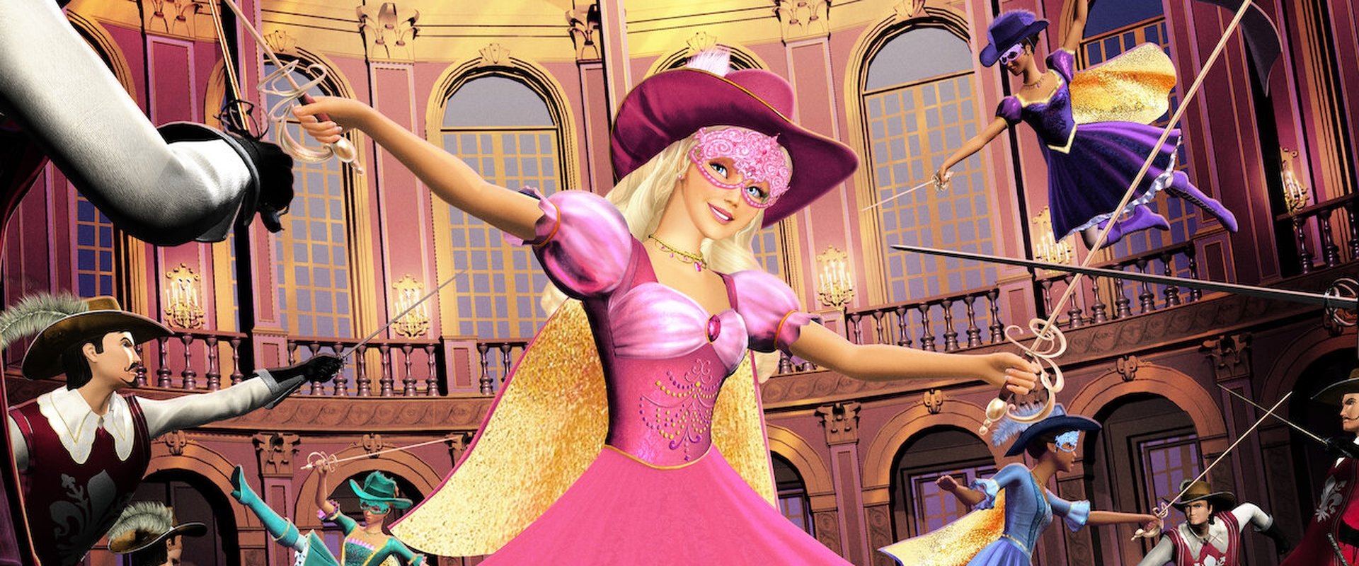 Barbie and the Three Musketeers backdrop