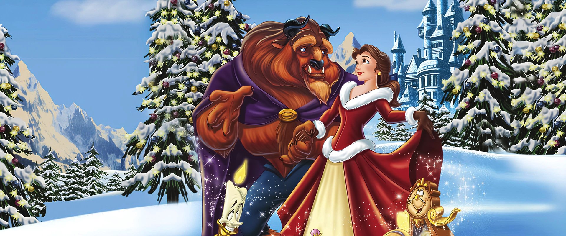 Beauty and the Beast: The Enchanted Christmas backdrop