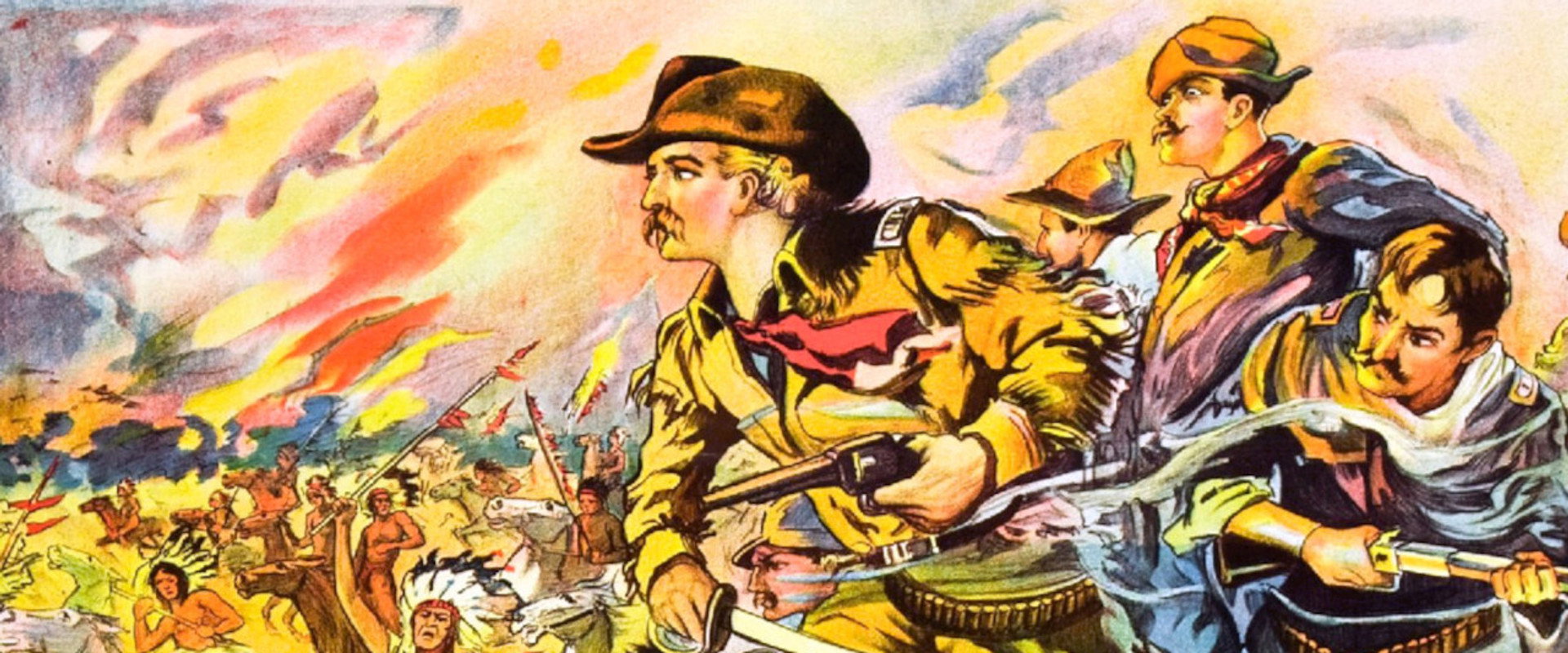 The Flaming Frontier backdrop