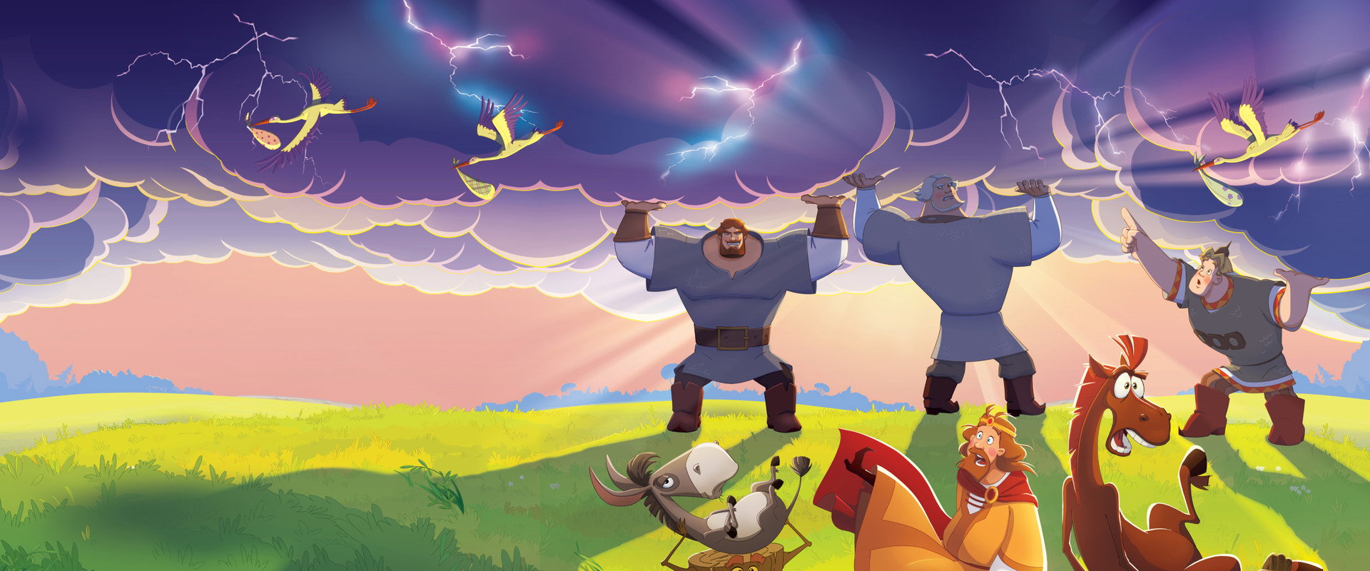 Три богатыря и свет клином backdrop