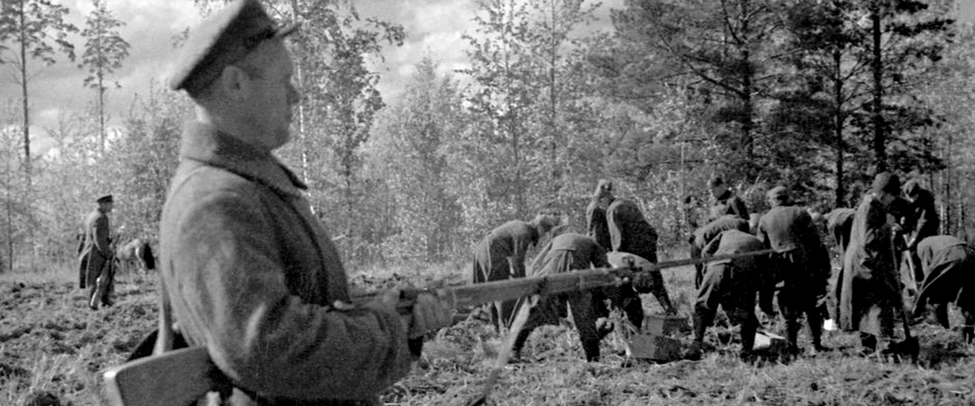 Stalin and the Katyn Massacre backdrop