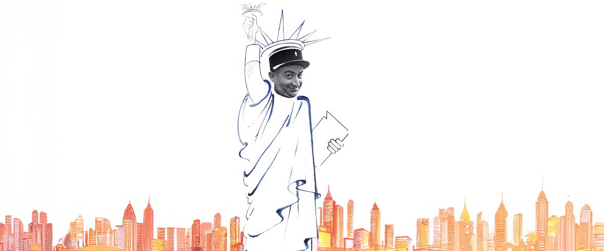 The Gendarme in New York backdrop