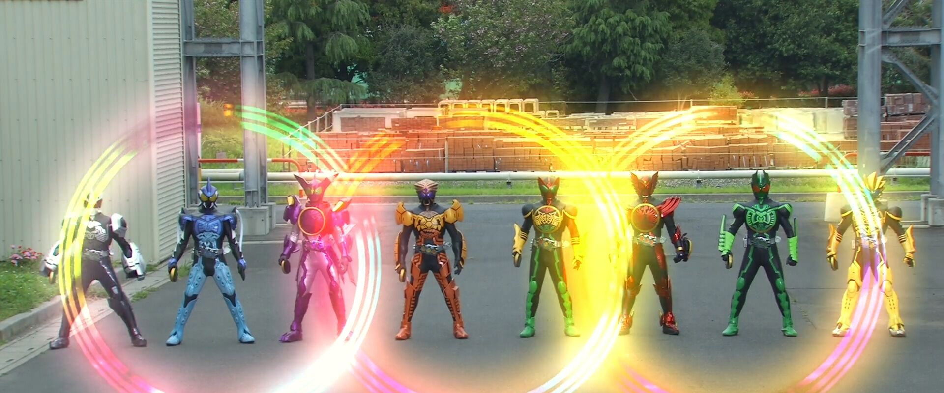 Kamen Rider OOO Wonderful: The Shogun and the 21 Core Medals backdrop