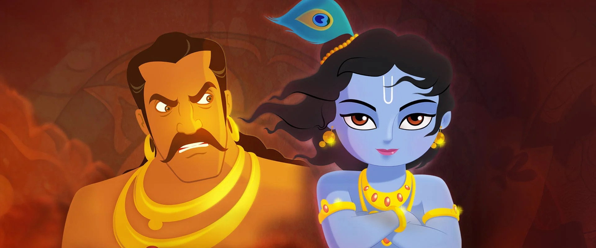 Krishna and Kamsa backdrop