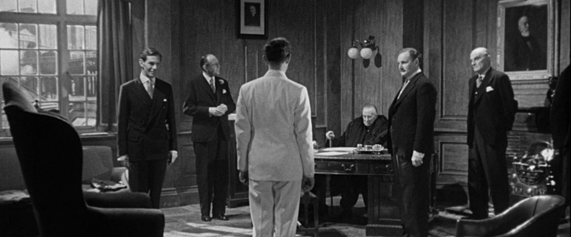 The Man in the White Suit backdrop