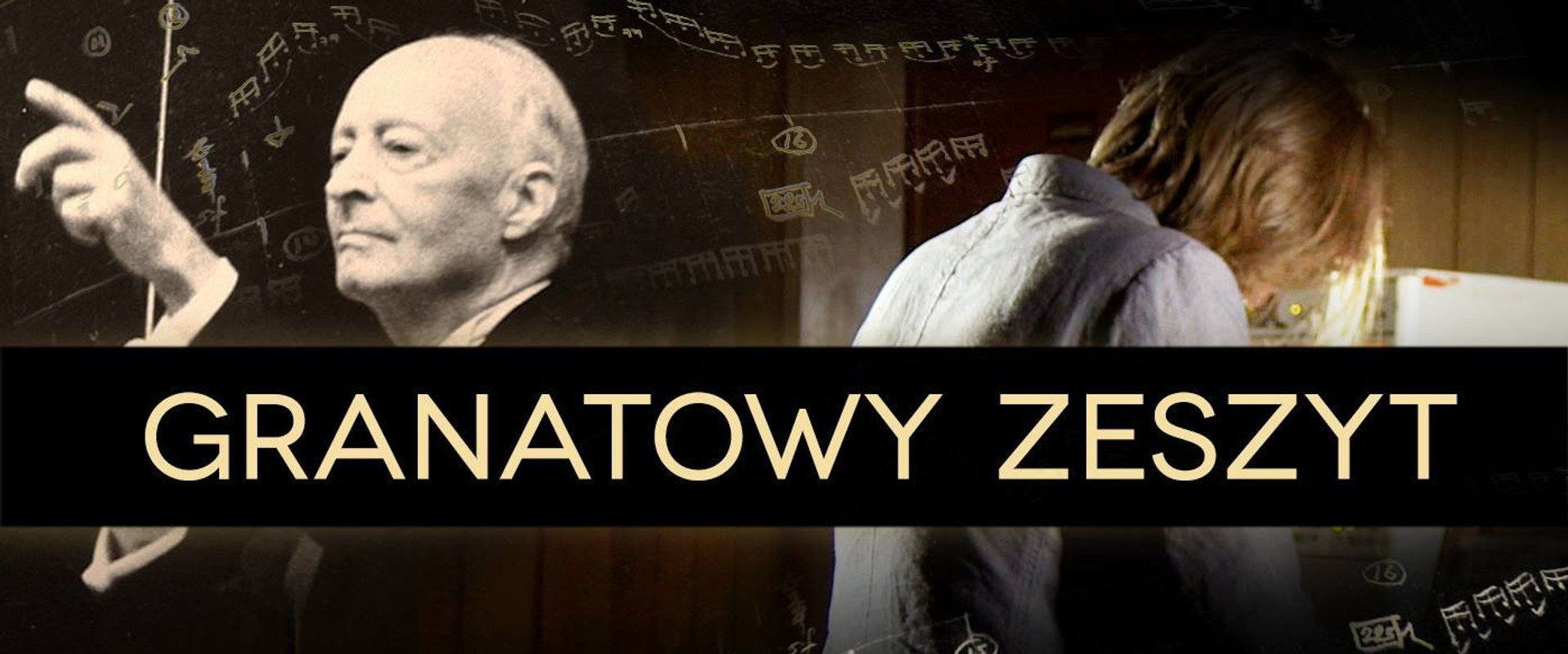 Granatowy zeszyt backdrop