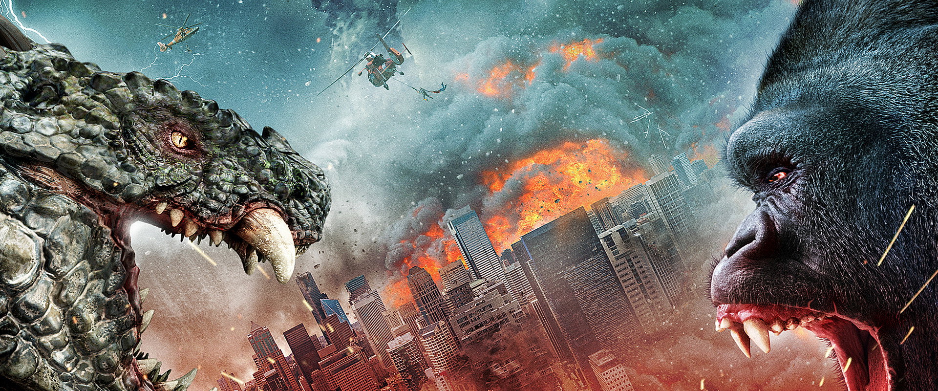 Ape vs. Monster backdrop