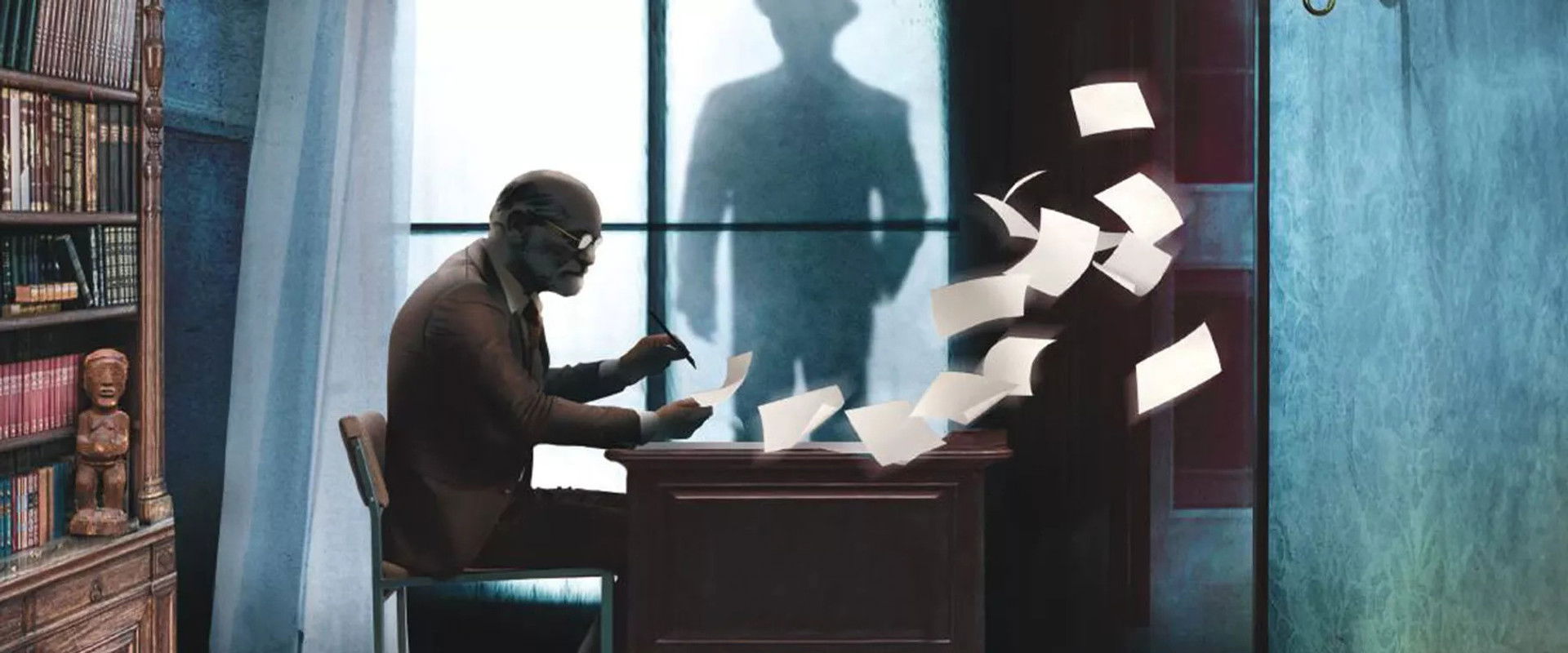 Le visiteur backdrop