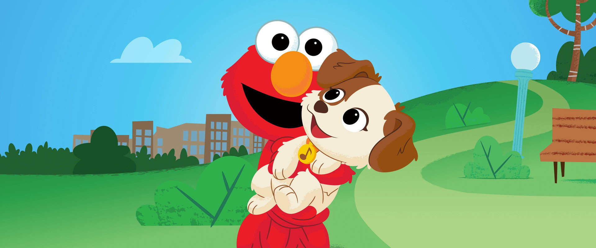 Furry Friends Forever: Elmo Gets a Puppy backdrop