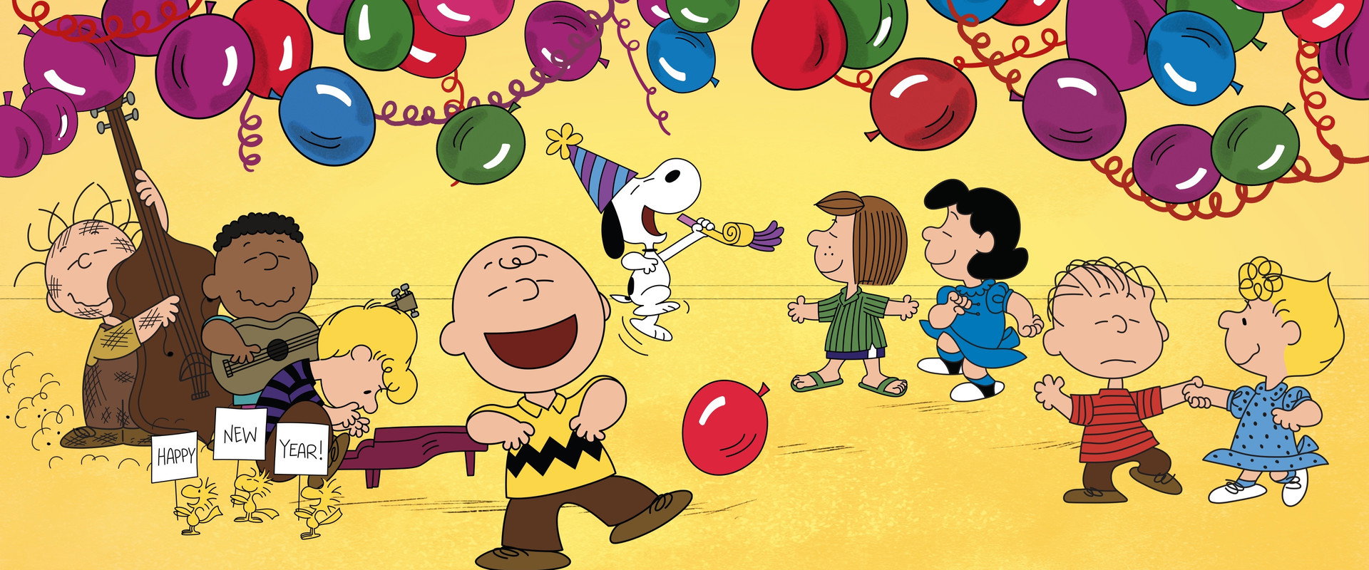 Happy New Year, Charlie Brown backdrop