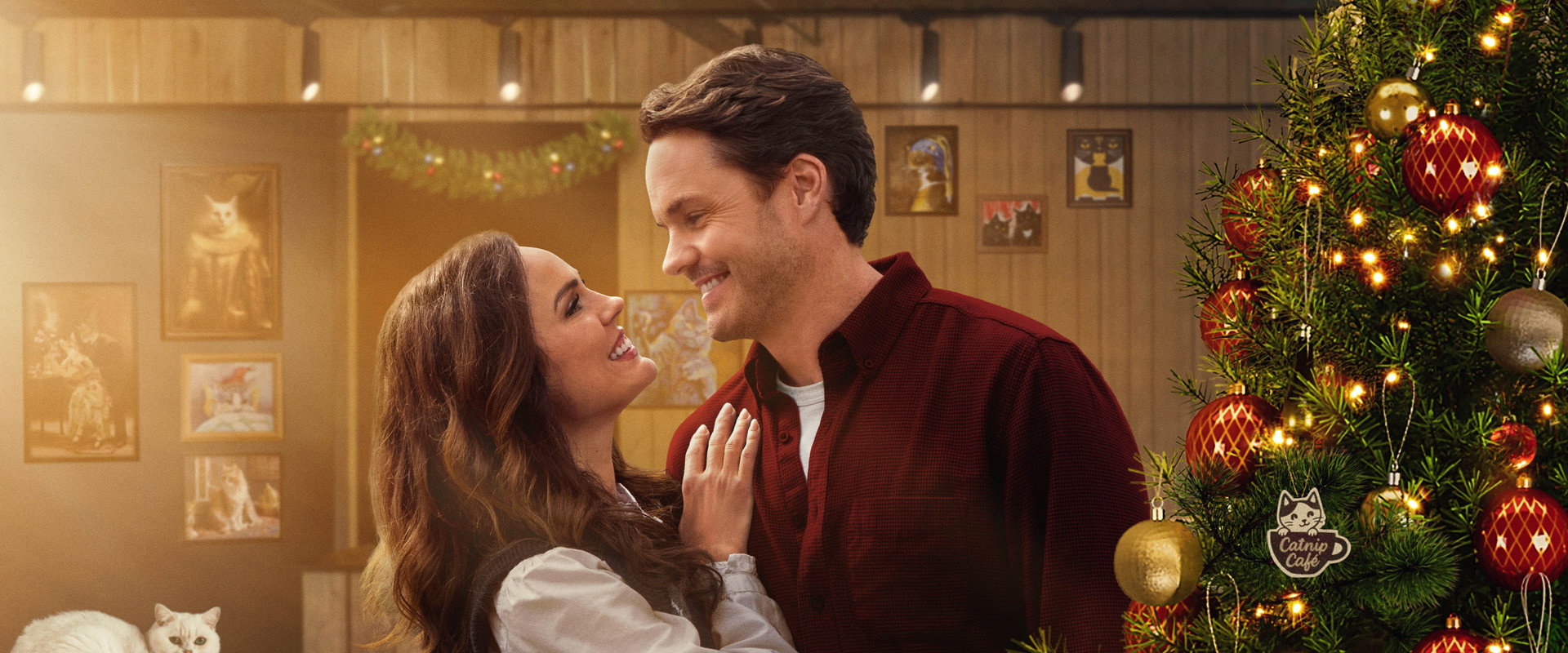 Christmas at the Catnip Café backdrop