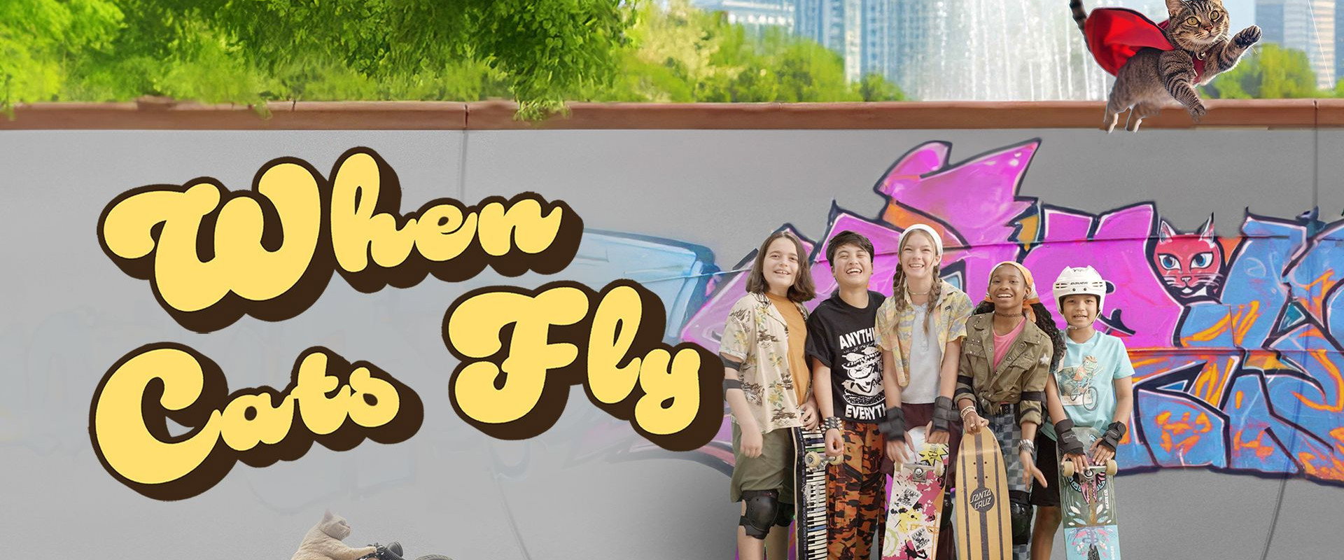 When Cats Fly backdrop