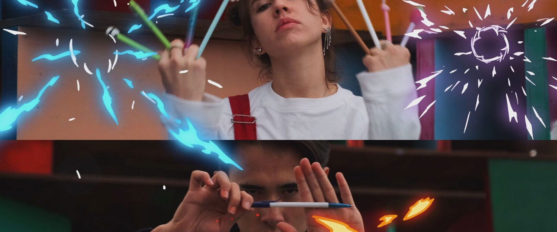 Cybercowboy vs Shining Girl backdrop