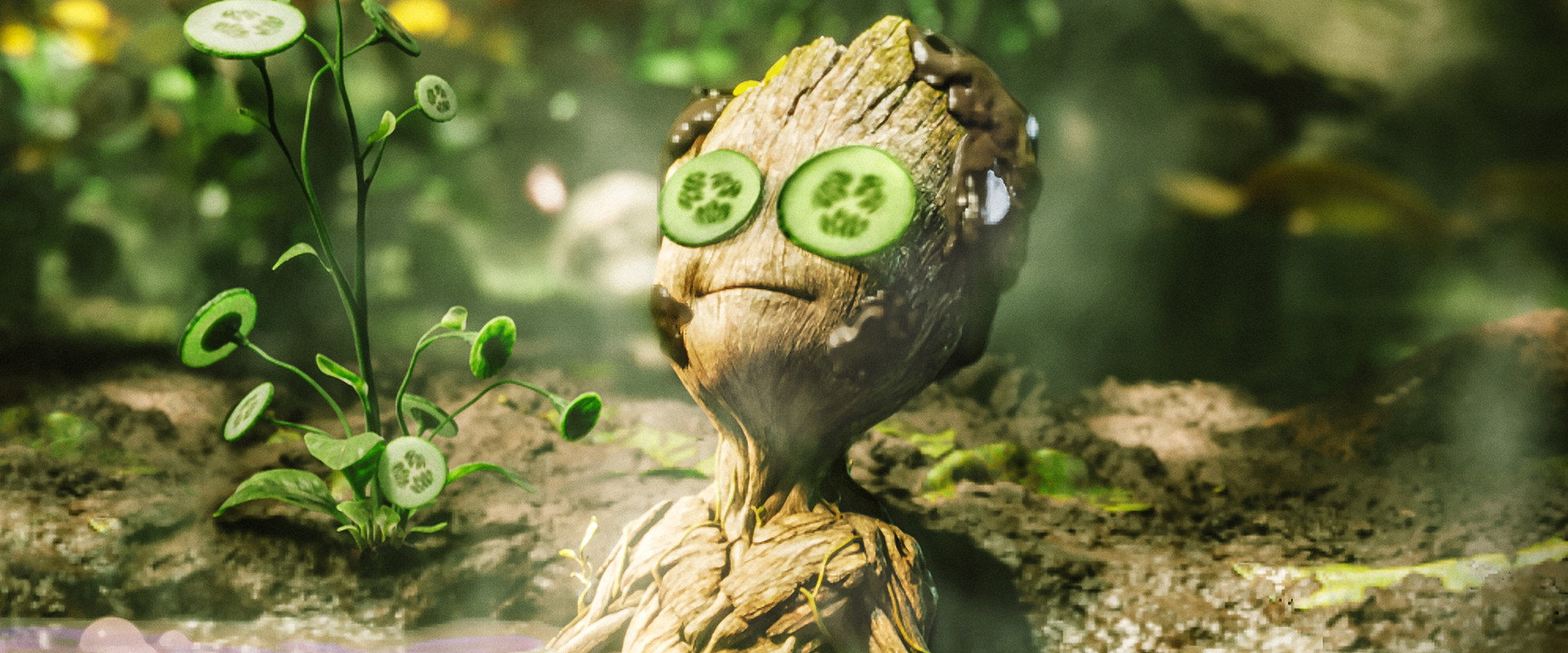 Groot Takes a Bath backdrop