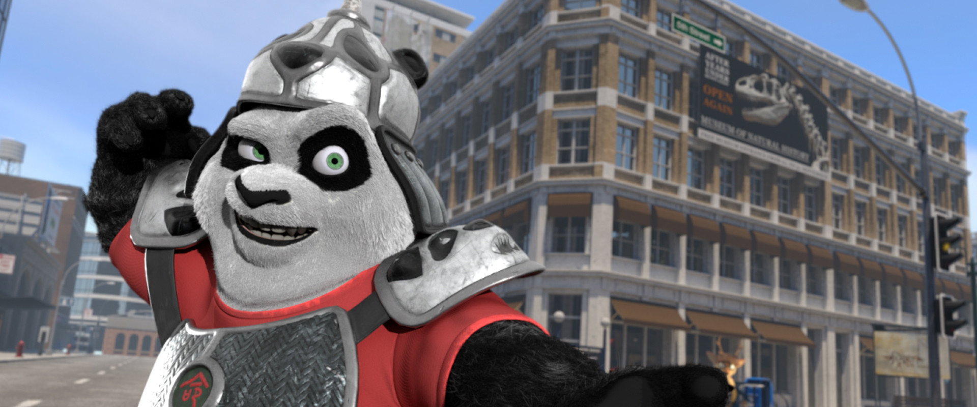 Panda vs. Aliens backdrop