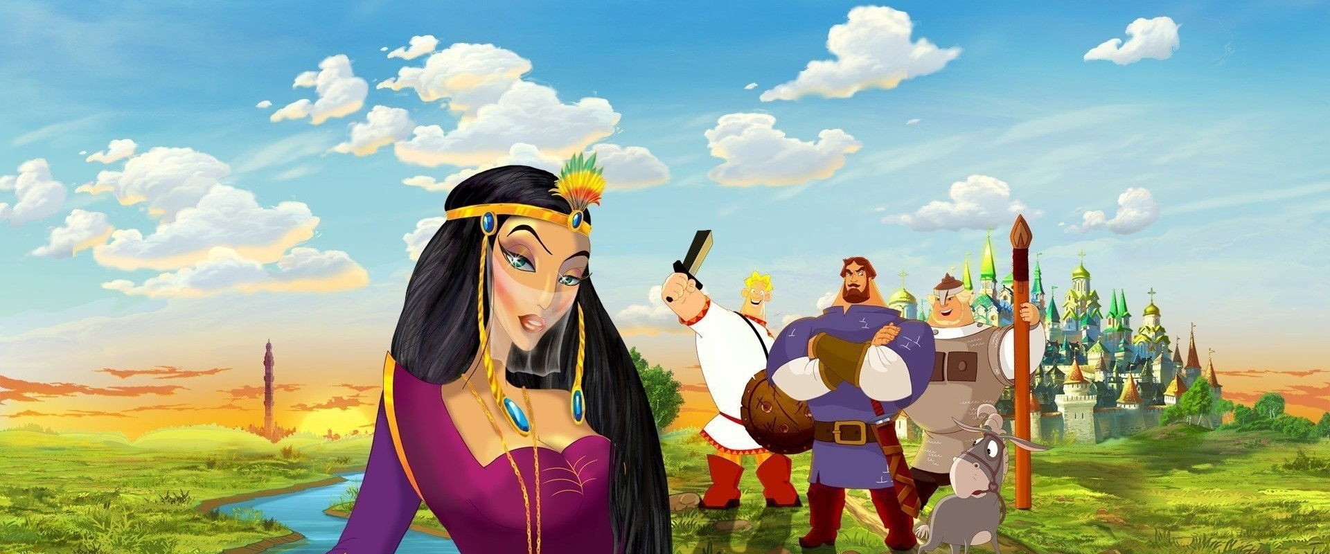 Three Heroes and the Shamakhan Queen backdrop