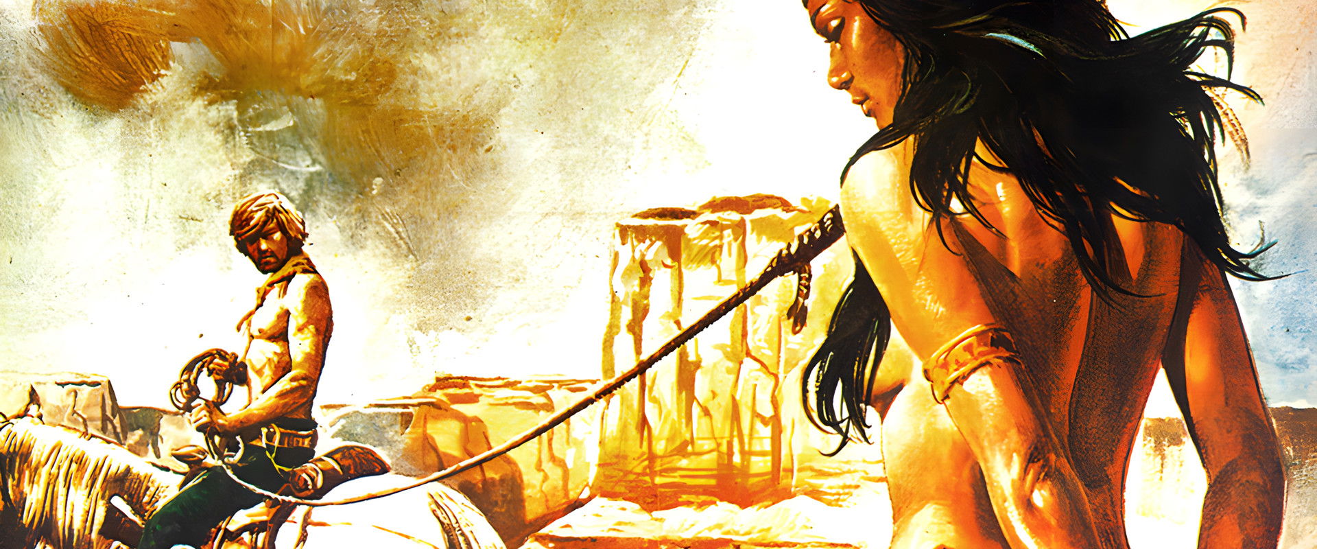 Apache Woman backdrop