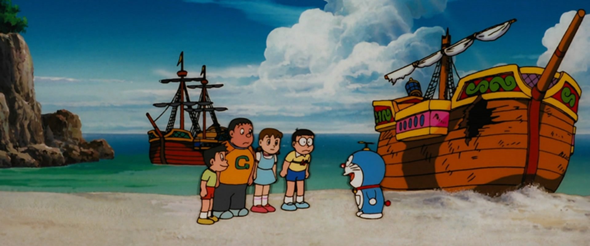 Doraemon: Nobita's Great Adventure in the South Seas backdrop