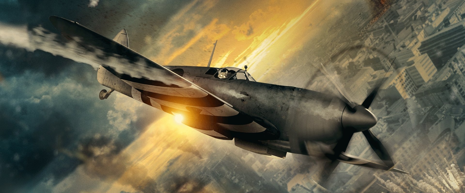 Spitfire Over Berlin backdrop