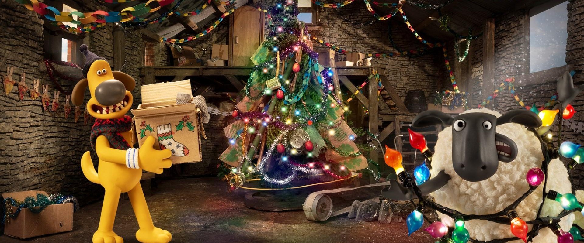 Shaun the Sheep: The Flight Before Christmas backdrop