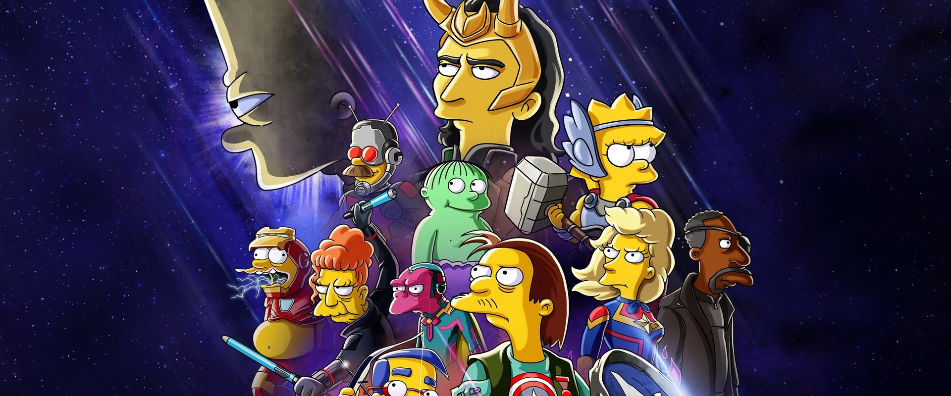 The Good, the Bart, and the Loki backdrop