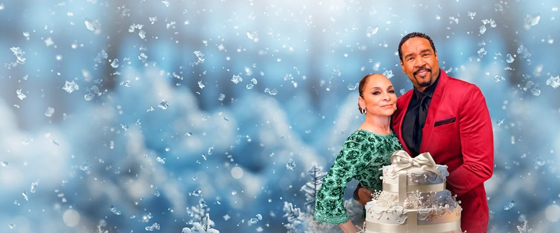 A Wesley Christmas Wedding backdrop