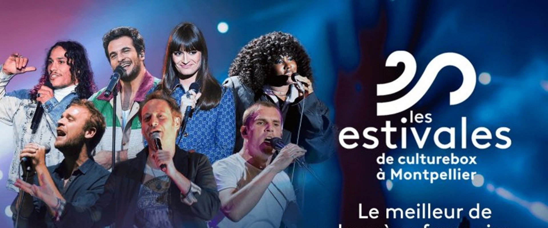 Barbara Pravi  - Les estivales de Culturebox à Montpellier 2022 backdrop