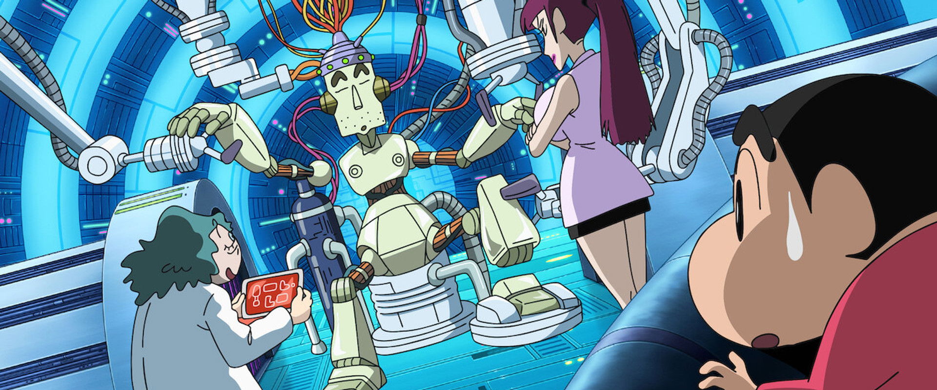 Crayon Shin-chan: Intense Battle! Robo Dad Strikes Back backdrop