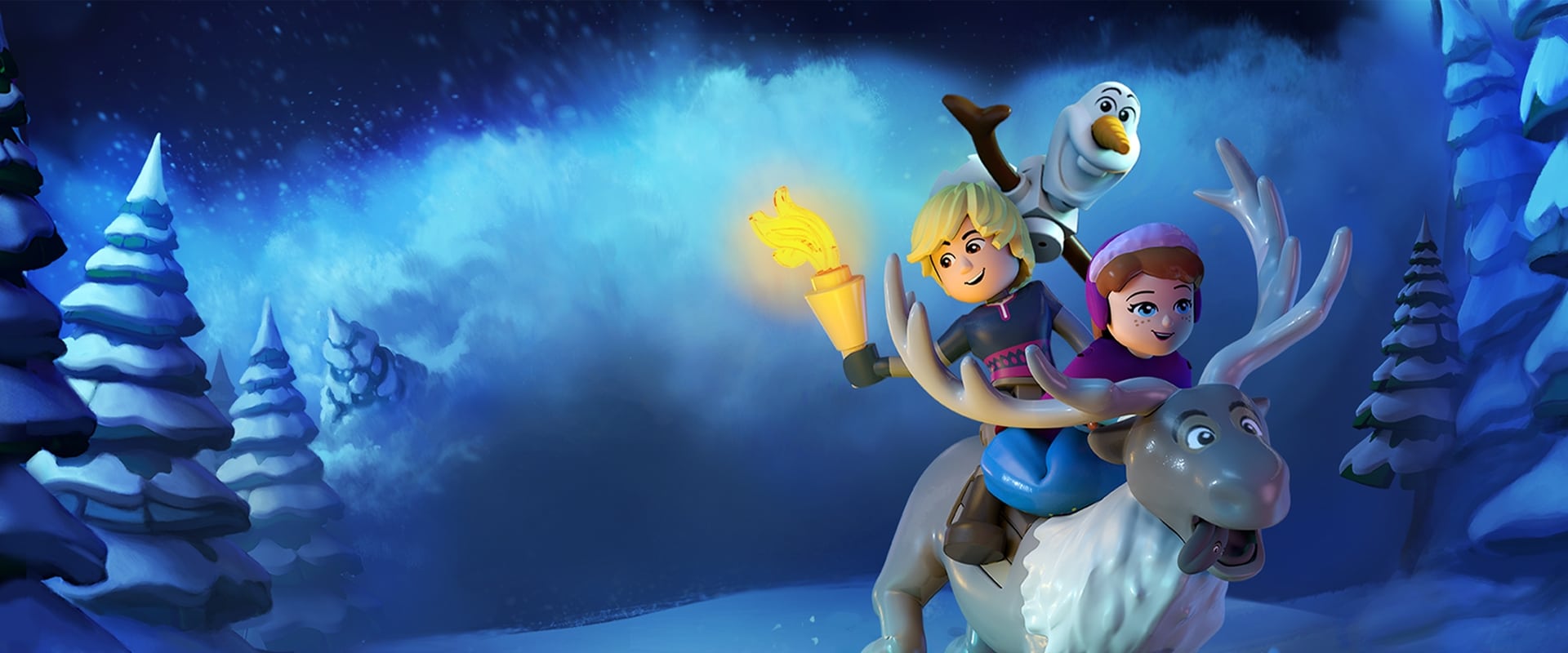 LEGO Frozen Northern Lights backdrop