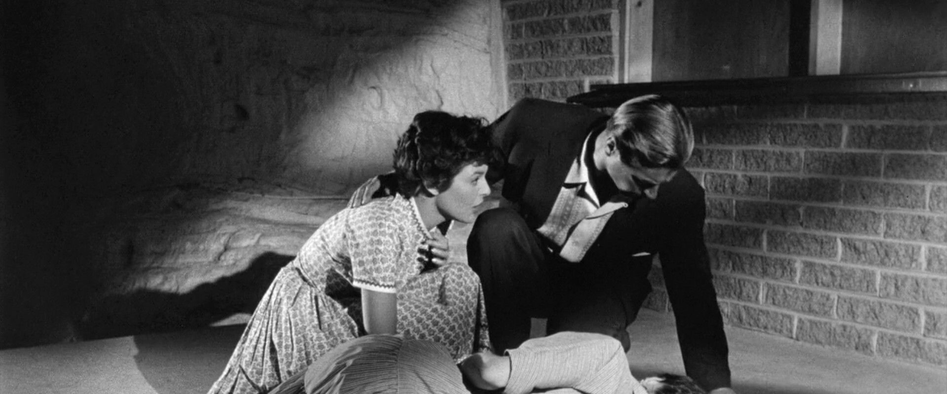 The Girl in Black Stockings backdrop