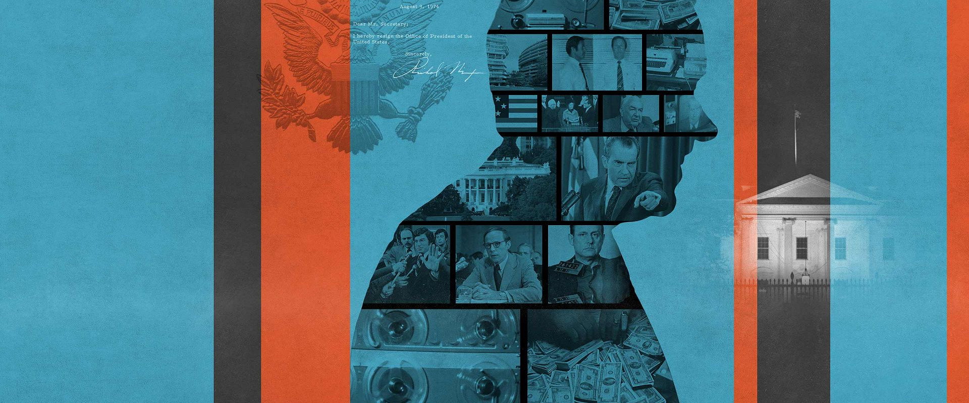Watergate: High Crimes in the White House backdrop
