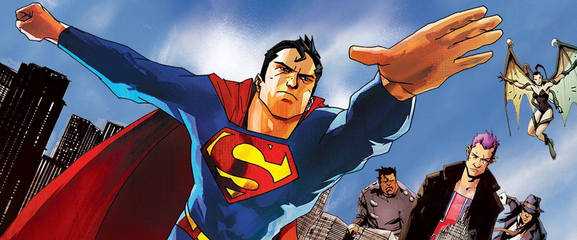 Superman vs. The Elite backdrop