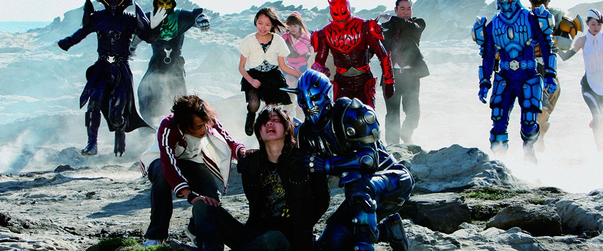 Super Kamen Rider Den-O & Decade NEO Generations: The Onigashima Warship backdrop