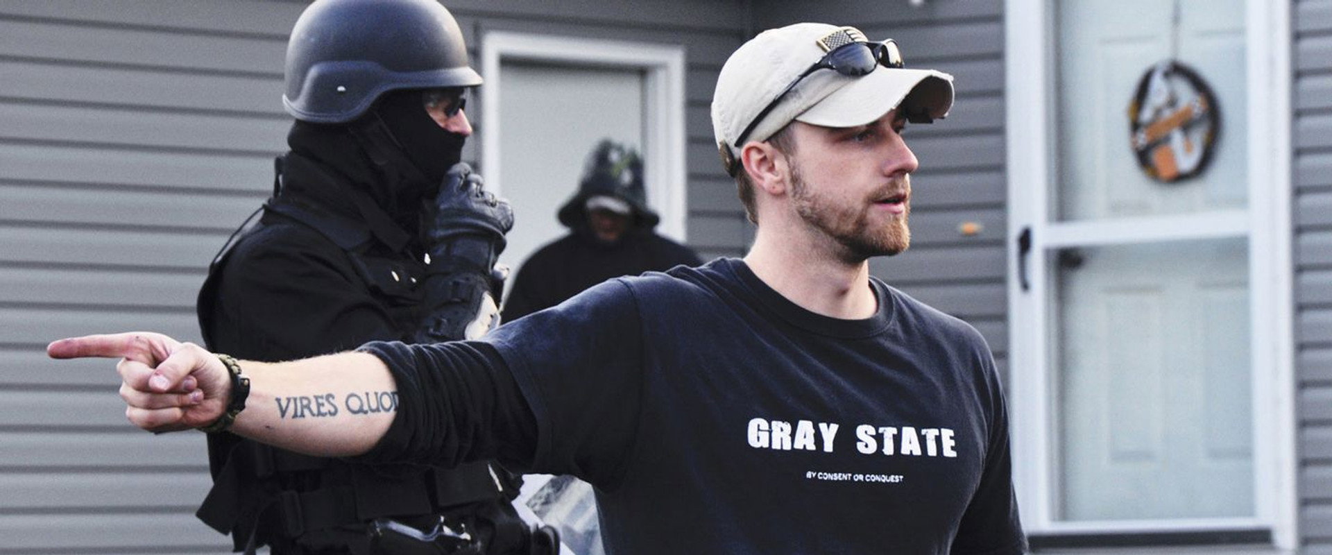 A Gray State backdrop