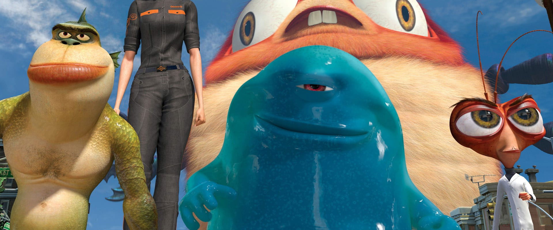 Monsters vs Aliens backdrop