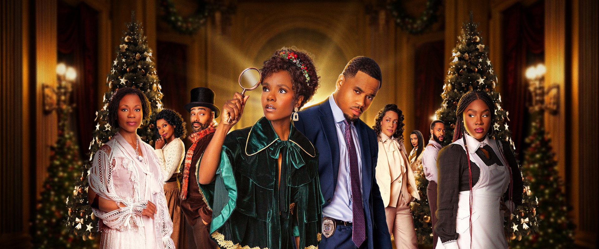 Very Merry Mystery backdrop