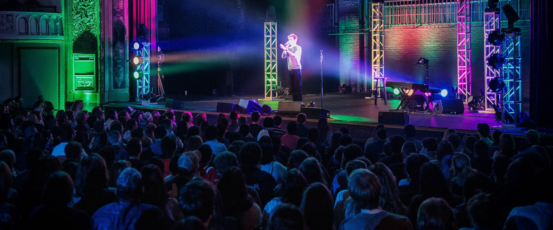 Bo Burnham: Make Happy backdrop
