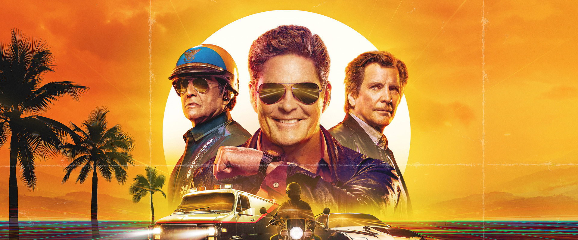 Battle of the 80s Supercars with David Hasselhoff backdrop