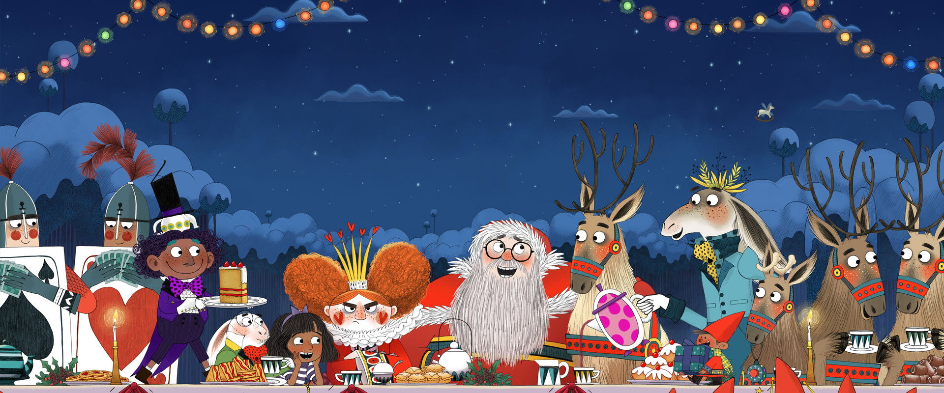 The Night Before Christmas in Wonderland backdrop