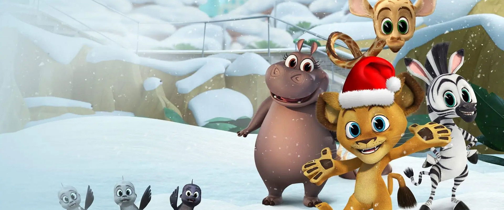 Madagascar: A Little Wild - Holiday Goose Chase backdrop